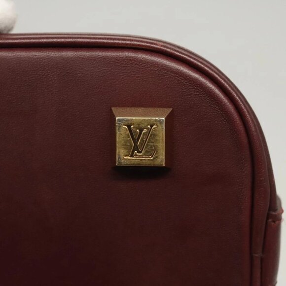 LOUIS VUITTON Monogram Mini Alma Haut Hand Bag Red M92204 LV Auth BA2457V - Picture 10 of 16